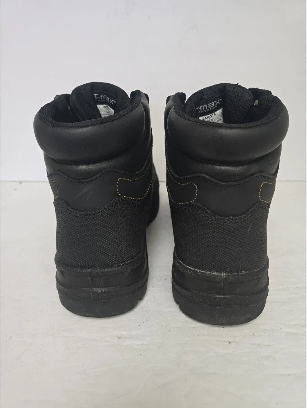 Dakota Men's 6'' 877 Steel Toe Steel Plate Work Boots Black Leather Size 12M